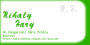 mihaly hary business card