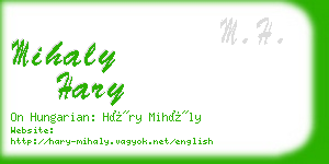 mihaly hary business card